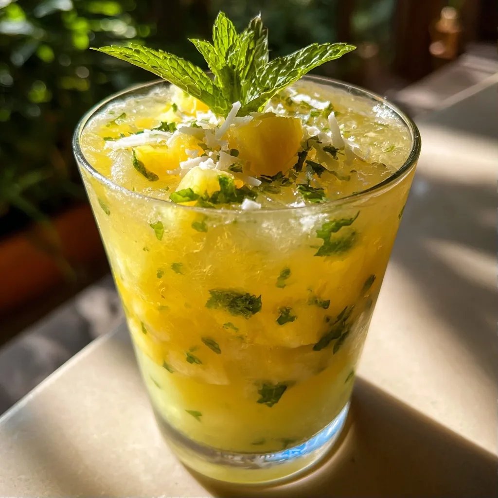 Pineapple Mint Coconut Cooler