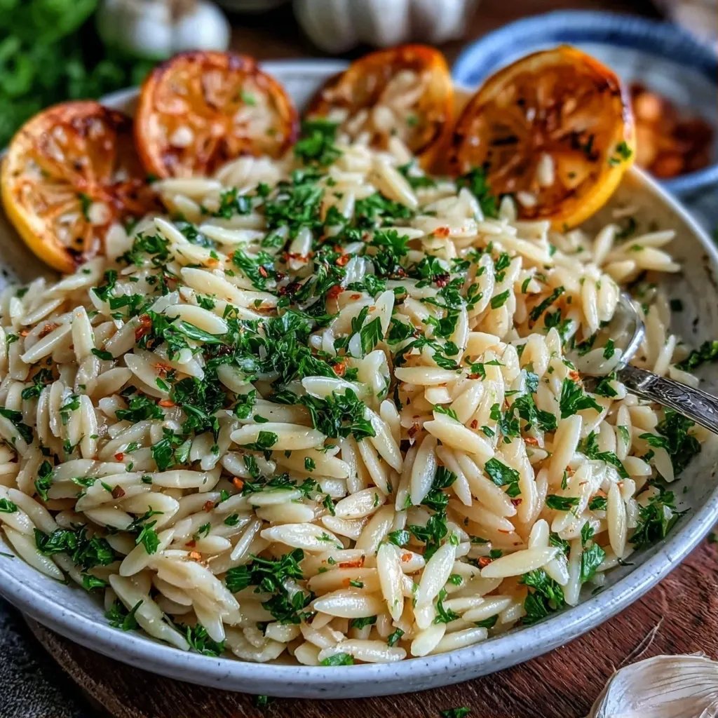 Lemon Garlic Orzo