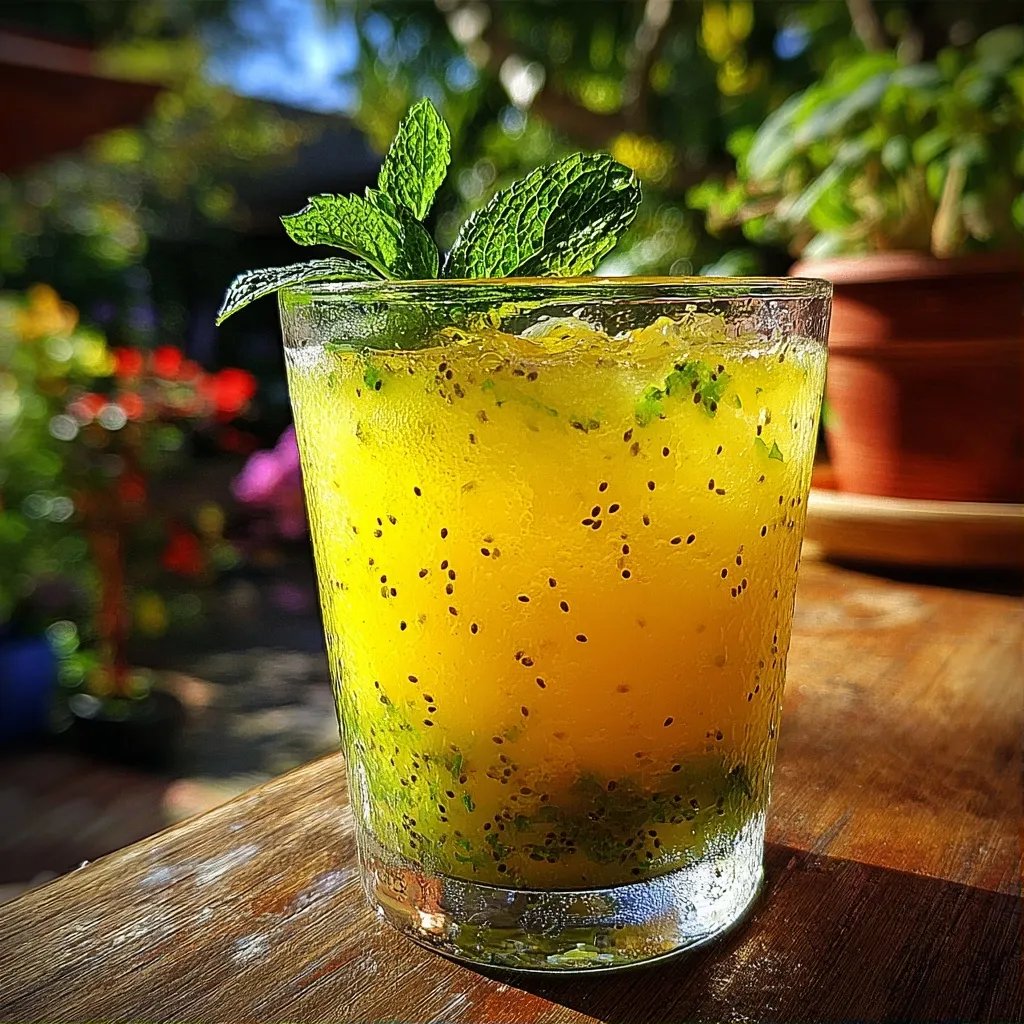Pineapple Mint Chia Drink