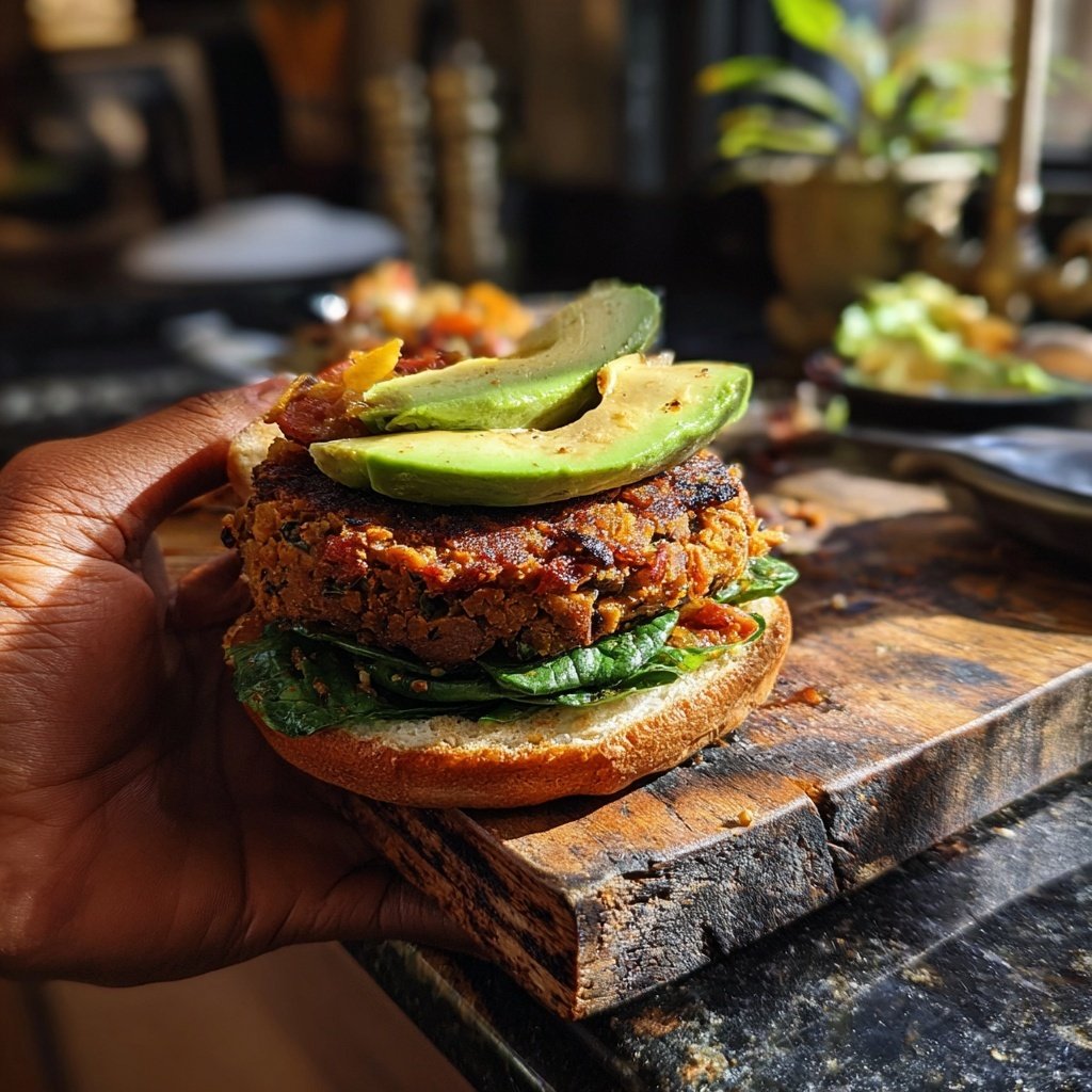 Protein-Powered Veggie Burger