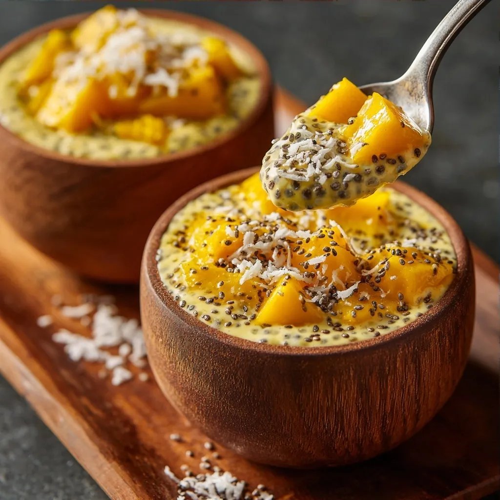 Mango Chia Overnight Pudding