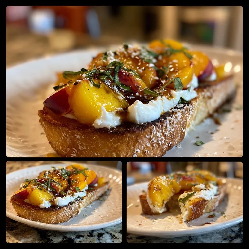 Grilled Peach Burrata Toast