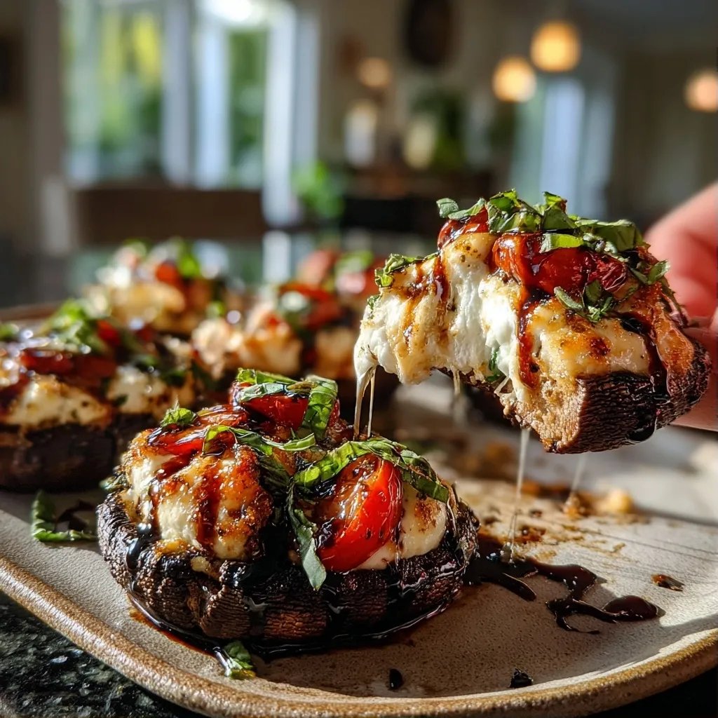 Caprese Stuffed Portobellos