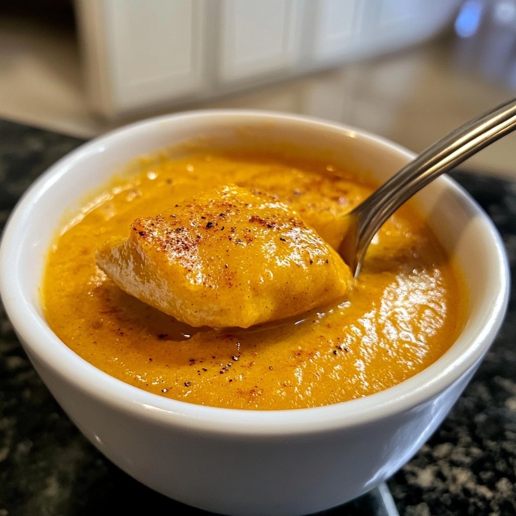 Pumpkin Apple Soup with Ginger and Cream