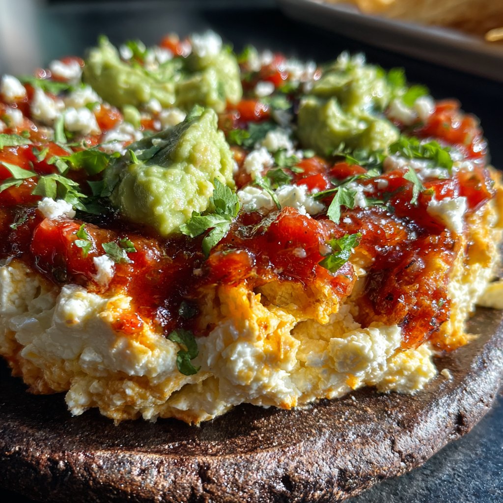 Loaded Cottage Cheese Taco Dip