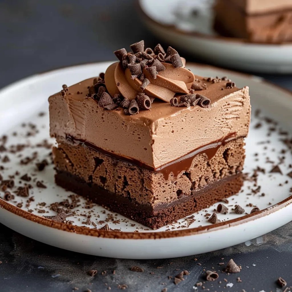 Chocolate Mousse Brownies Creamy