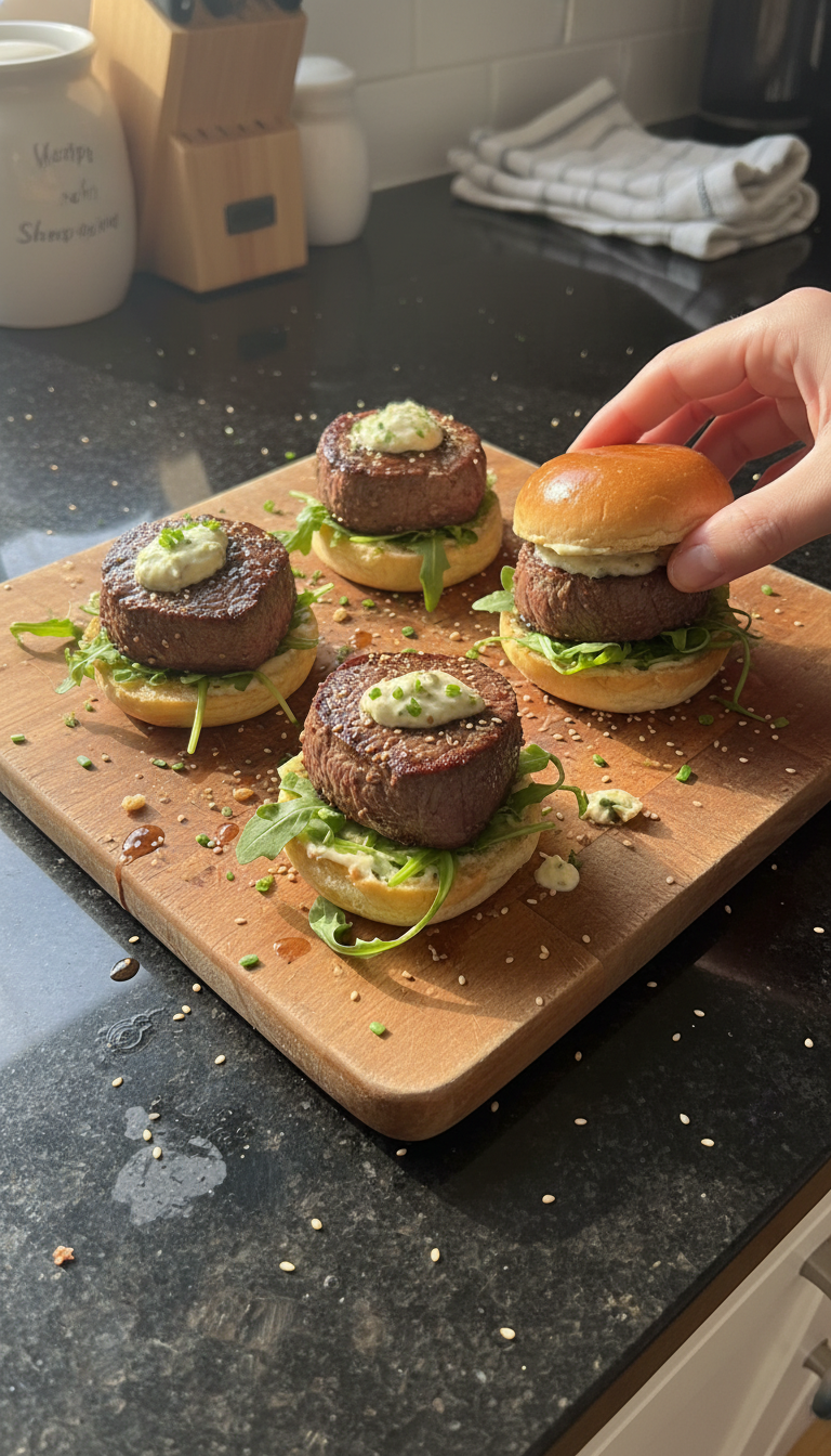 Filet Mignon Sliders with Aioli