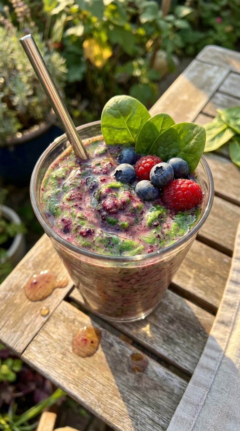 Delicious Berry Spinach Smoothie