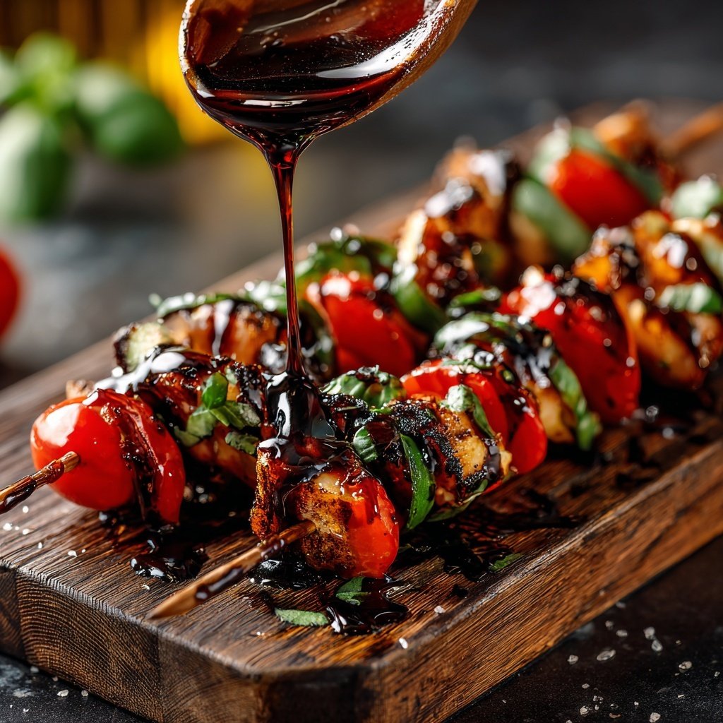 Thick Balsamic Glaze for Caprese Skewers Appetizers​