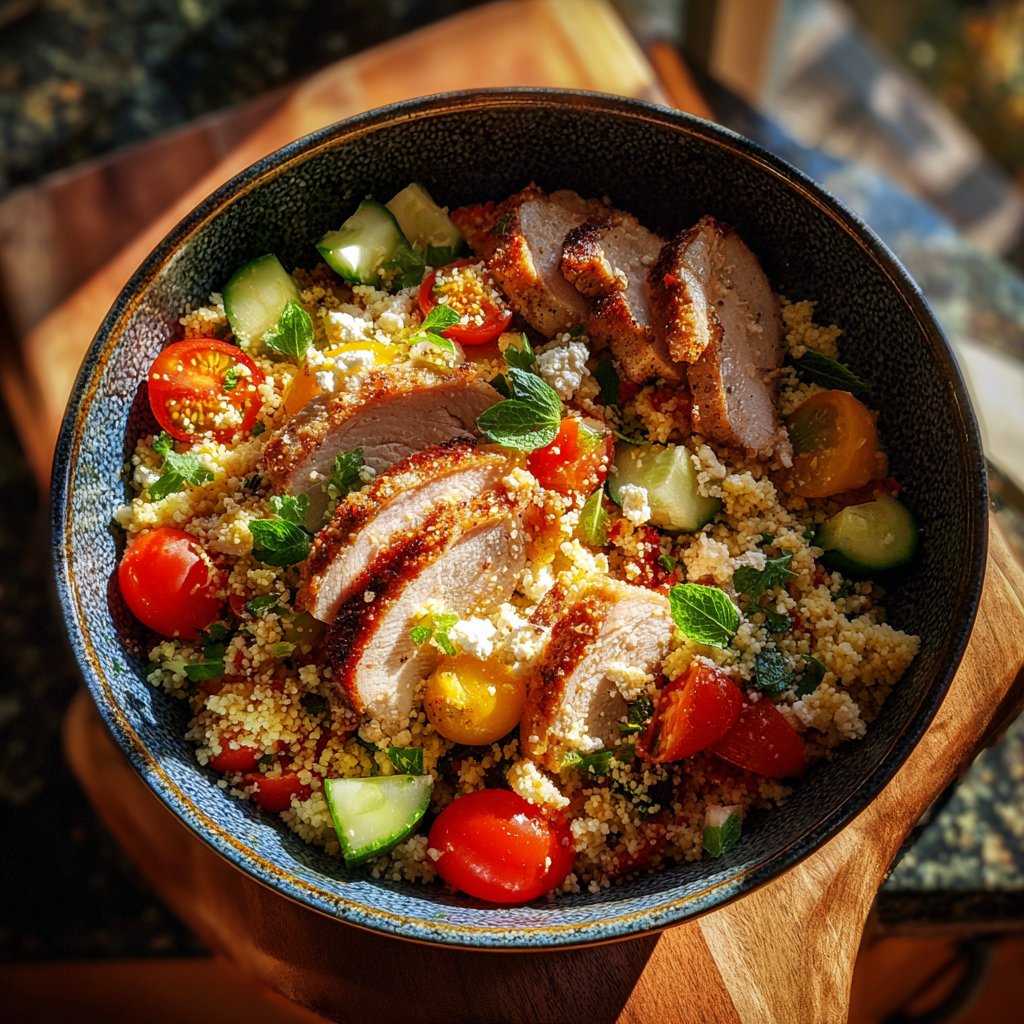 Mediterranean Couscous Turkey Bowl