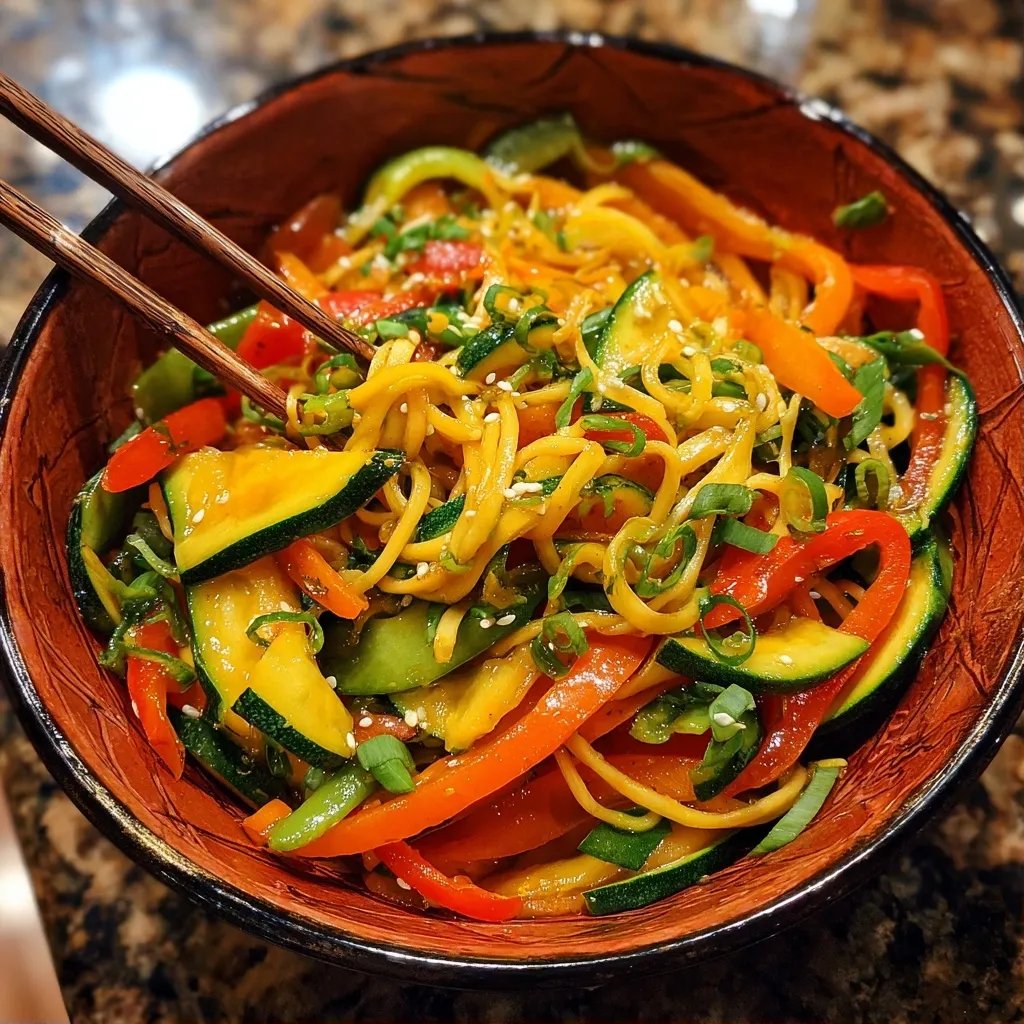 Summer Veggie Noodle Stirfry