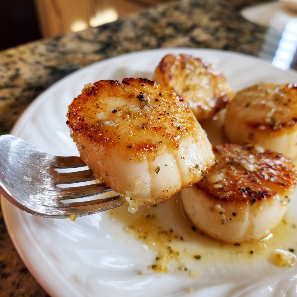 Scallops with Lemon Butter Garlic