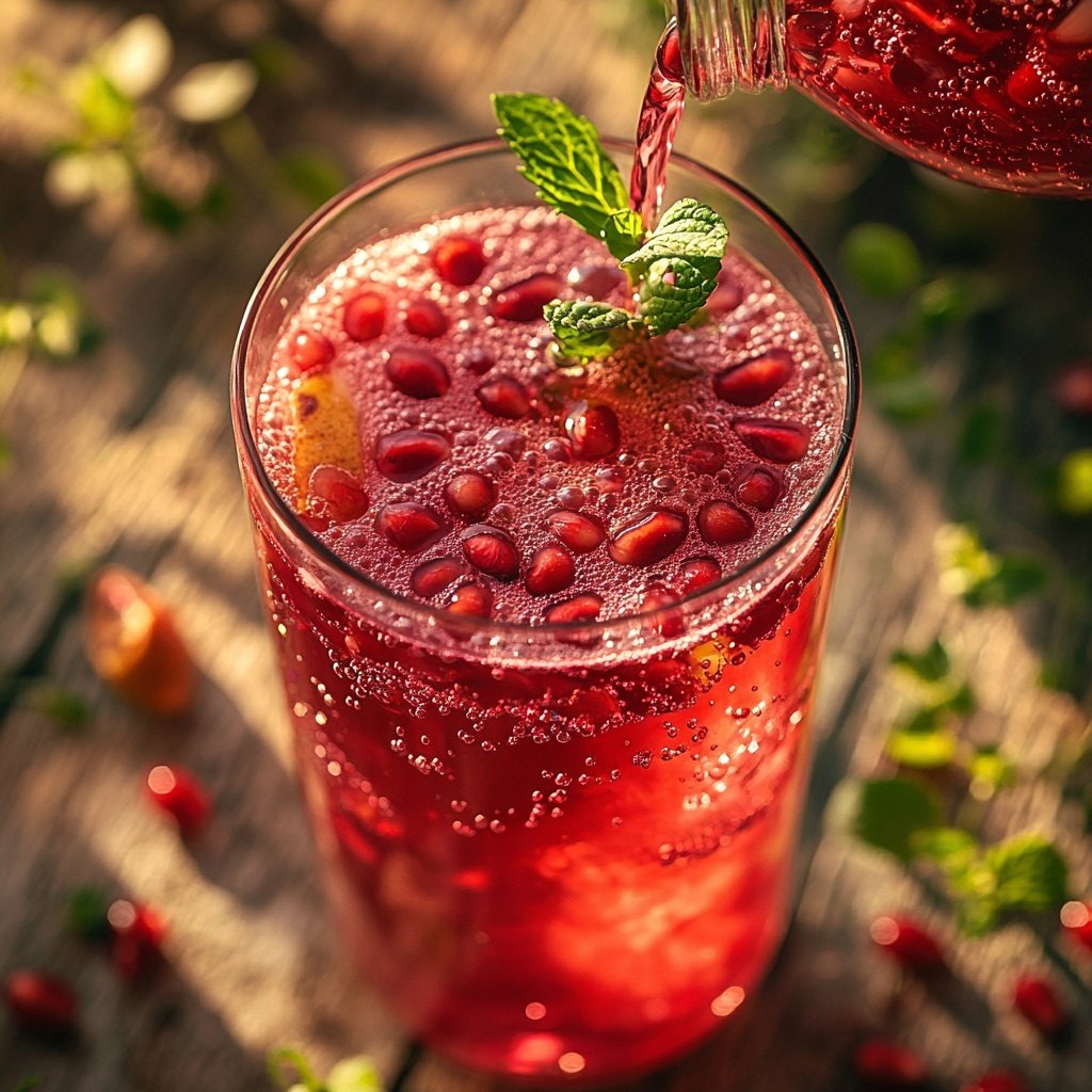 Pomegranate Mulled Wine Spritzer