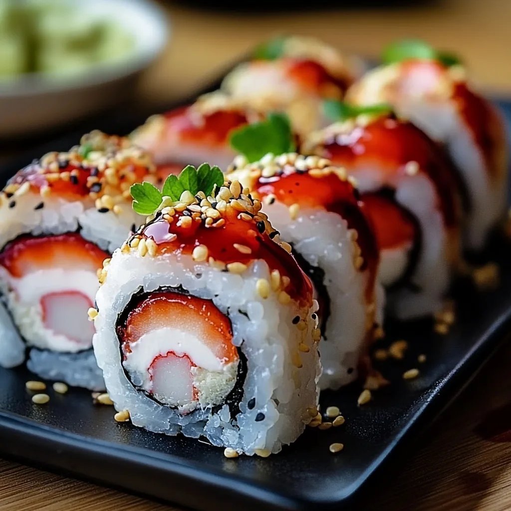 Strawberry Shortcake Sushi Rolls