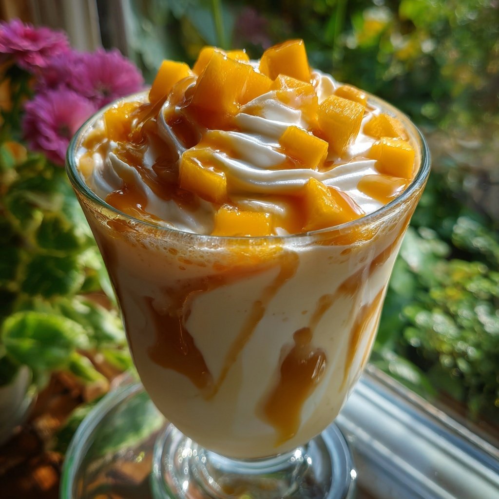 Mango Pudding Vanilla Frappe