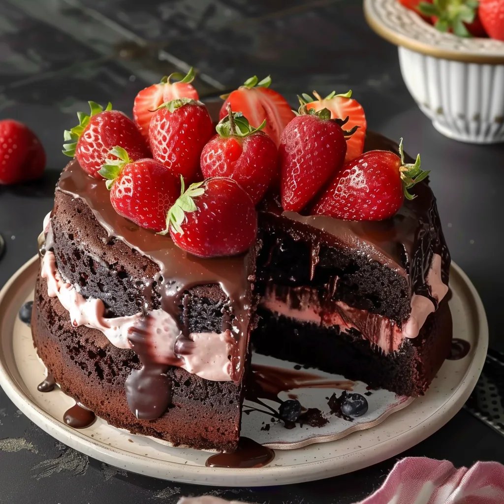 Strawberry Chocolate Cake