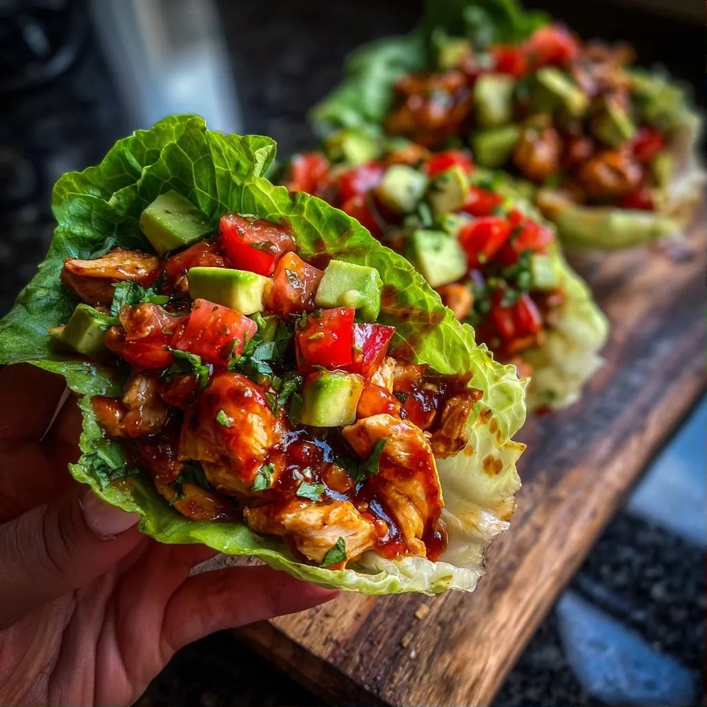 BBQ Chicken Lettuce Boats