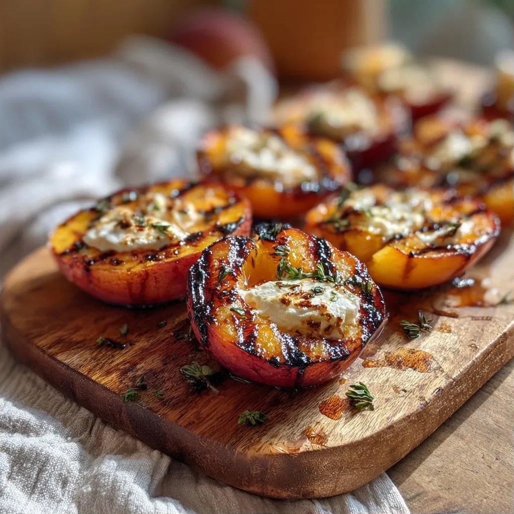 Grilled Nectarine Goat Cheese