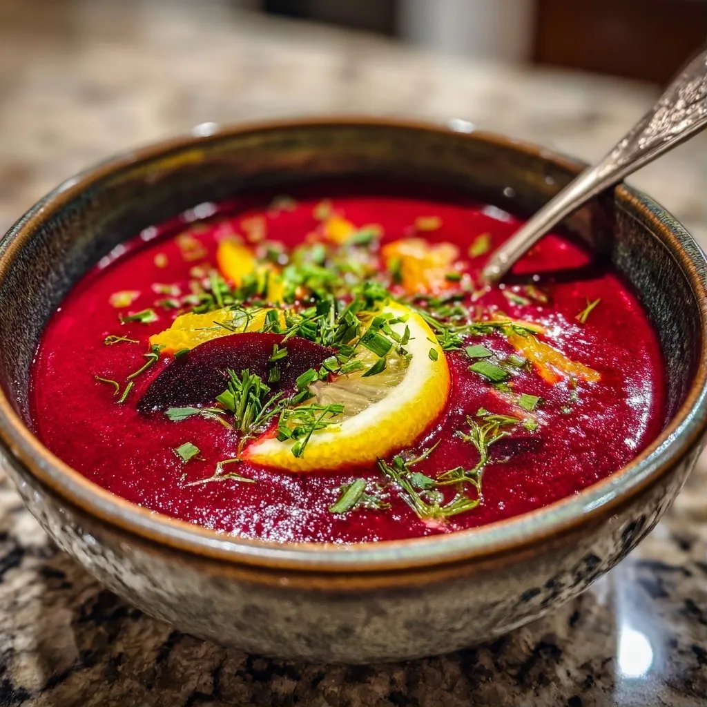 Chilled Beet Citrus Soup