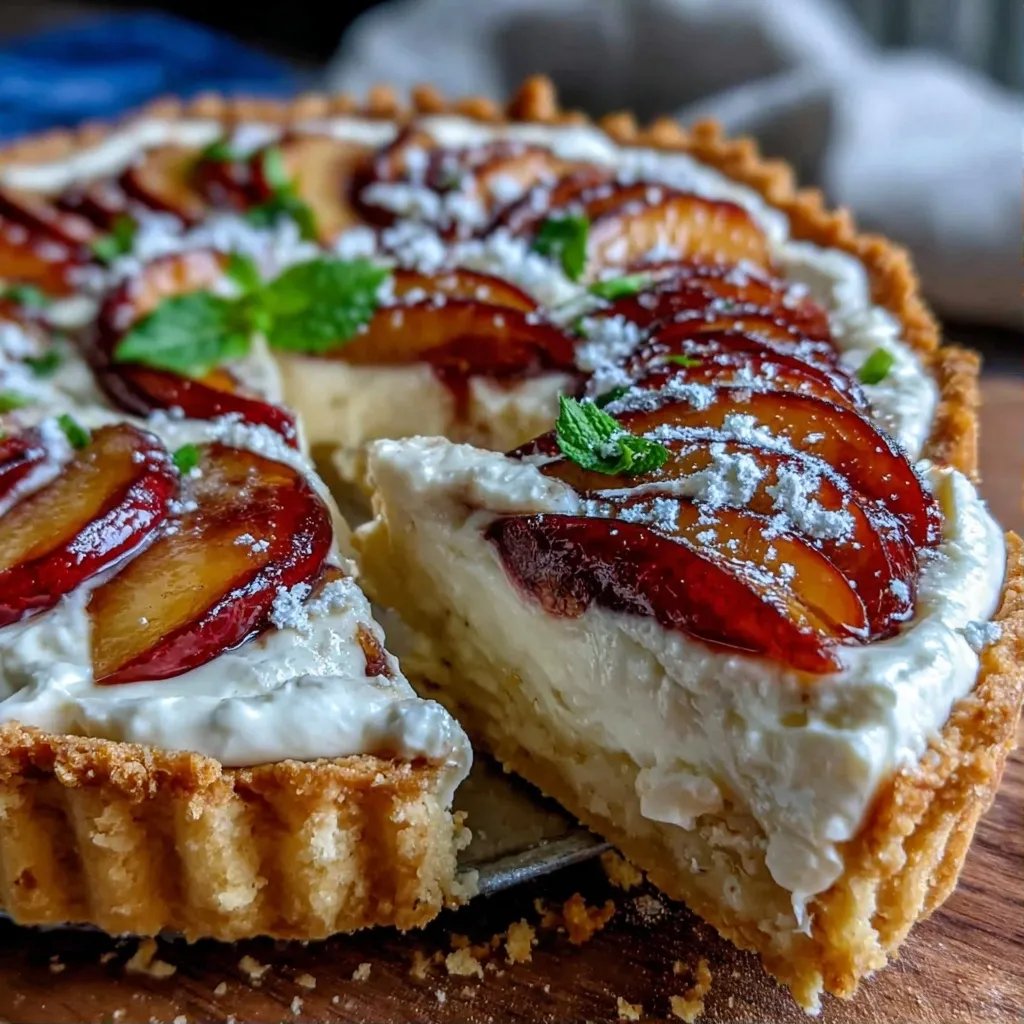 No Bake Peach Tart