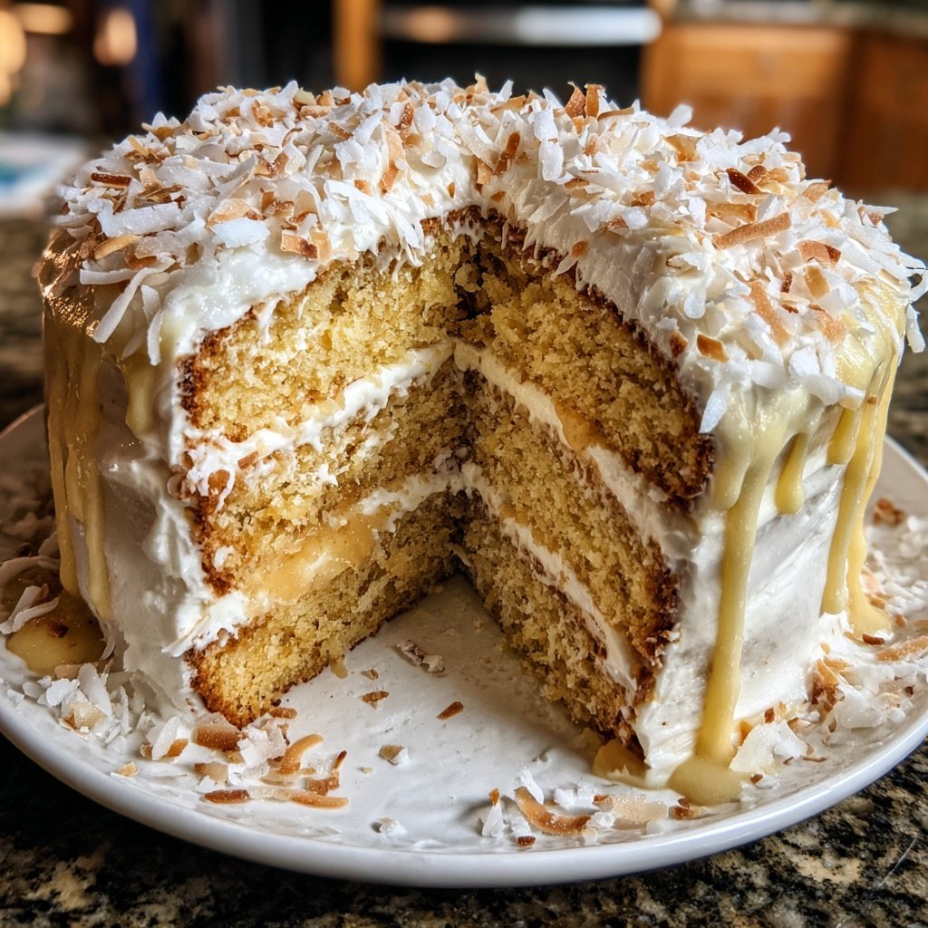Exotic Coconut Vanilla Cake