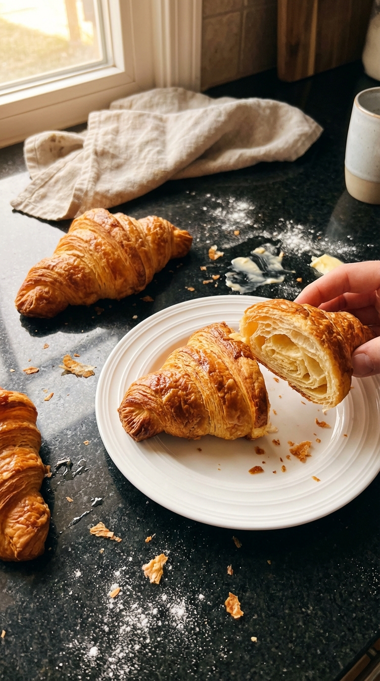 Golden Croissant with Sourdough Twist