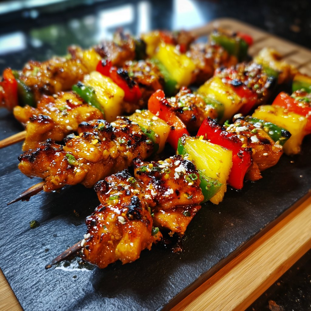 Grilled Teriyaki Chicken Skewers
