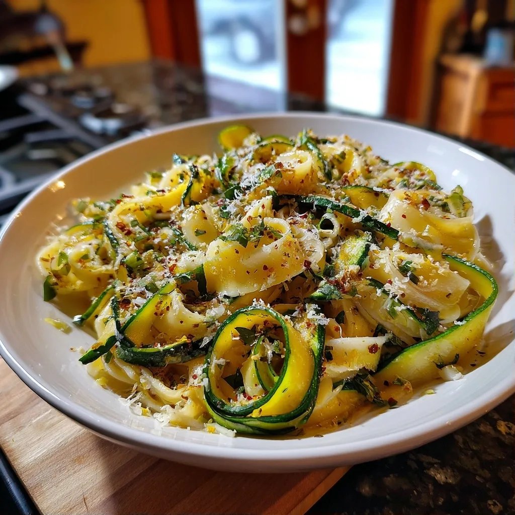 Grilled Zucchini Lemon Pasta