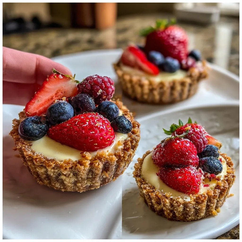 No Bake Berry Tartlets