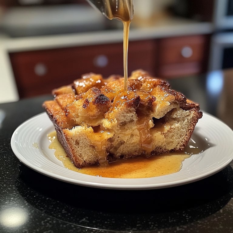 Bread Pudding with Butter Rum Sauce