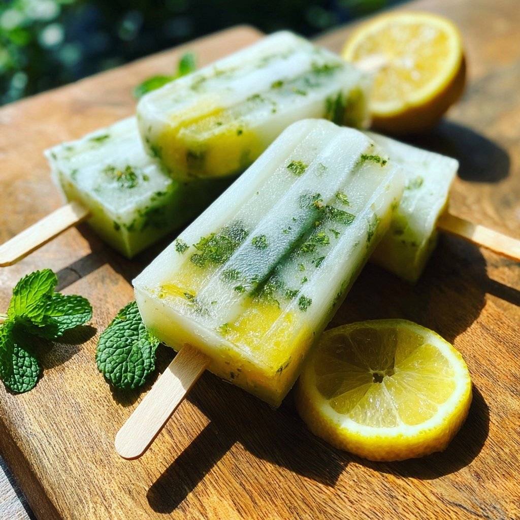 Mint Lemonade Popsicles