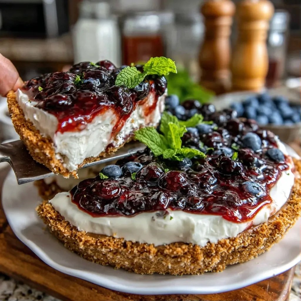 No Bake Blueberry Pie