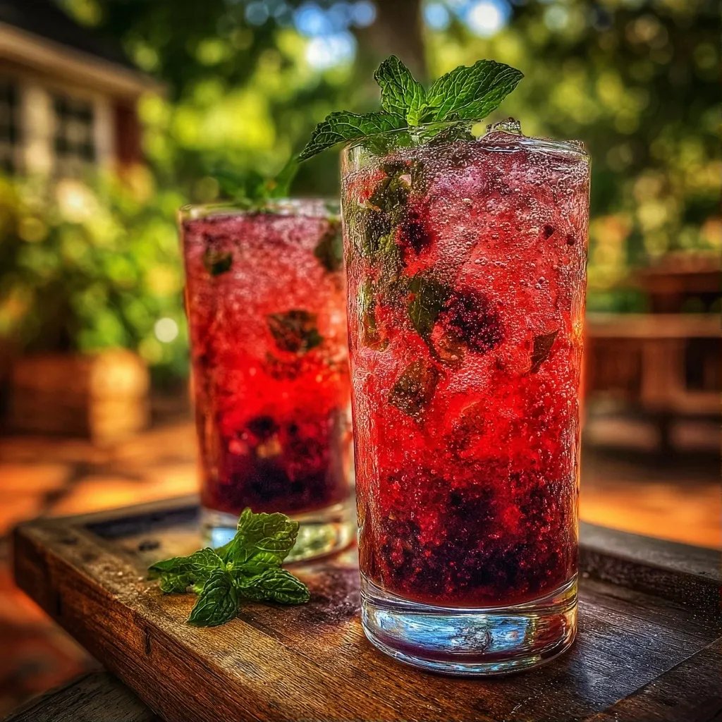 Blackberry Mint Mocktail Fizz