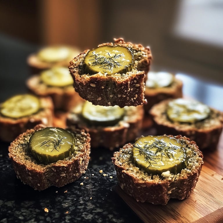 Rye Bread Pickle Bites