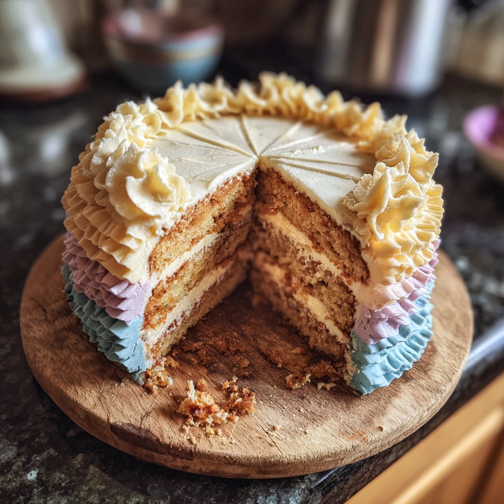 30th Birthday Cake with Ombre Ruffles