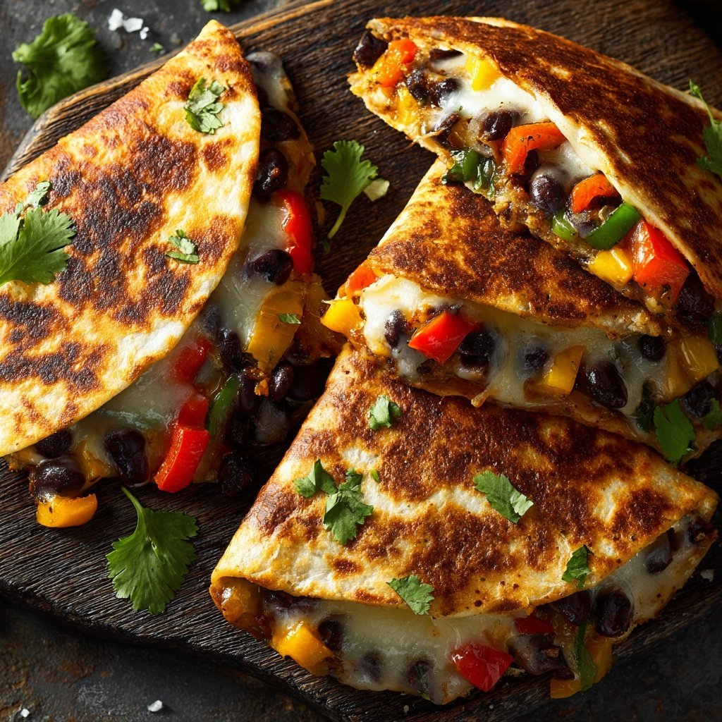 Black Bean Veggie Quesadillas