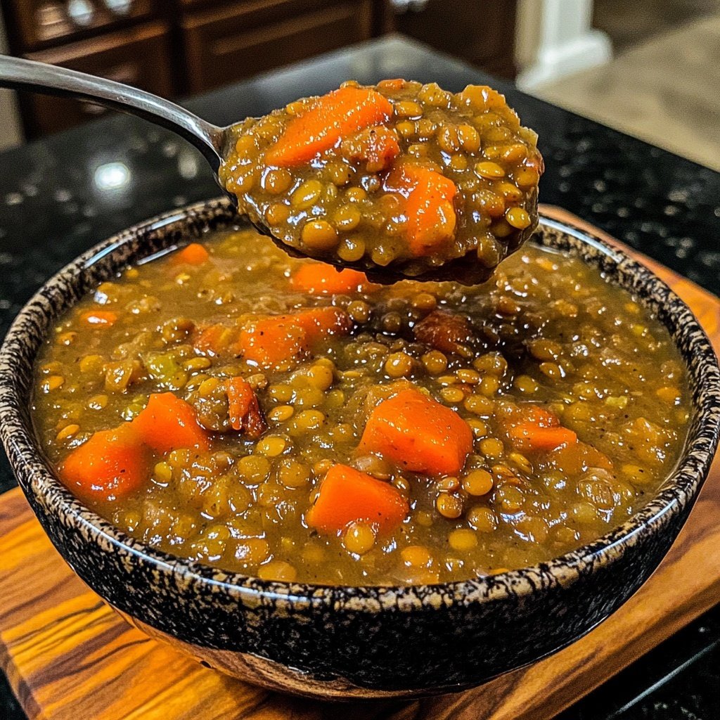 Lentil Stew with Mashed Potatoes