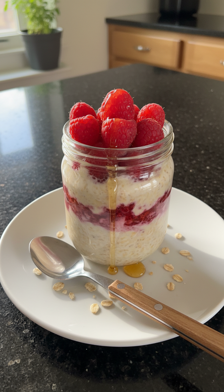 Raspberry Vanilla Overnight Oats