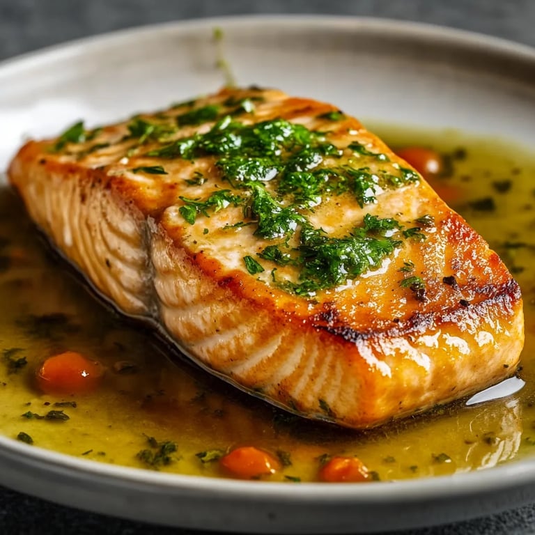 Garlic Butter Salmon Steak