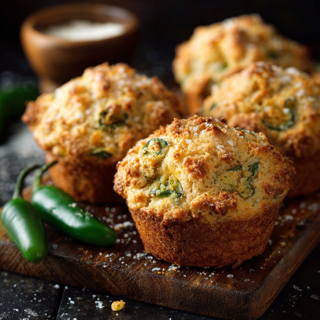 Savory Jalapeño Cheese Muffins