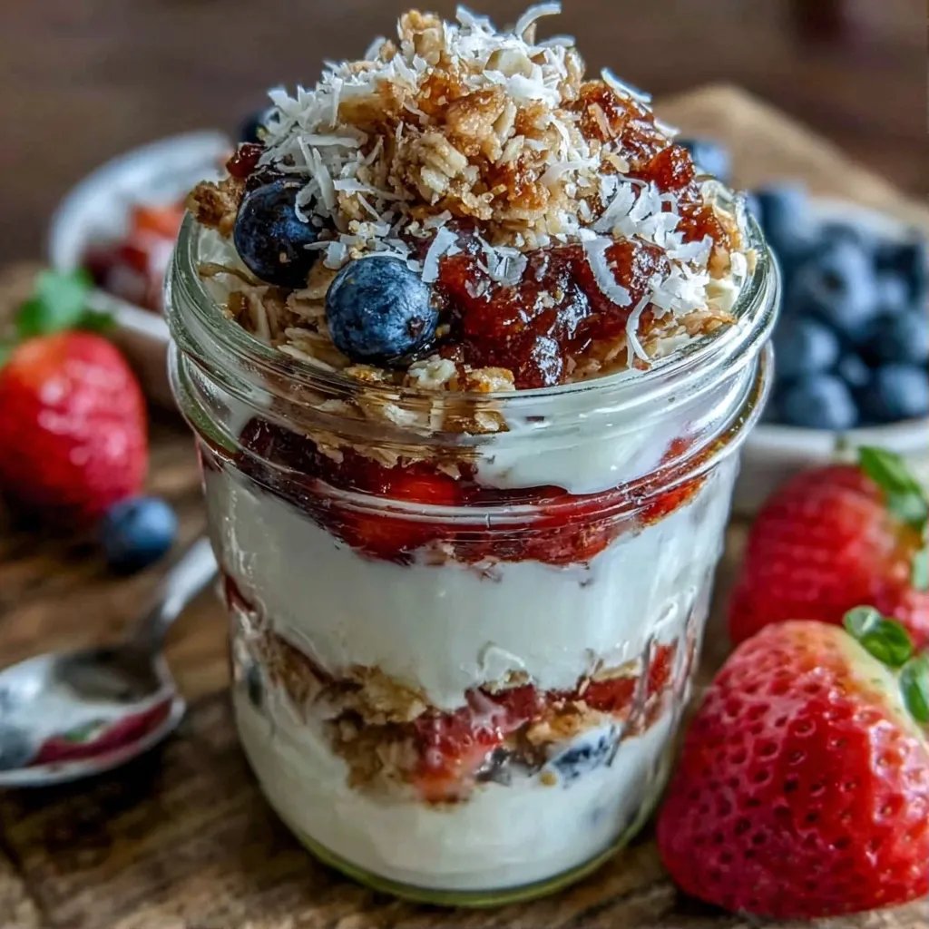 Berry Coconut Overnight Parfait