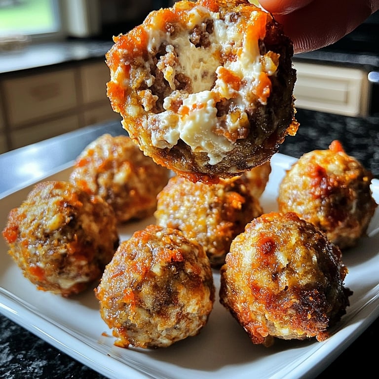 Rotel Cream Cheese Sausage Balls