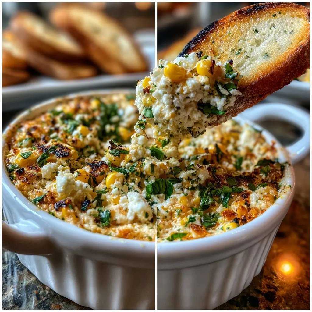 Grilled Corn Feta Dip