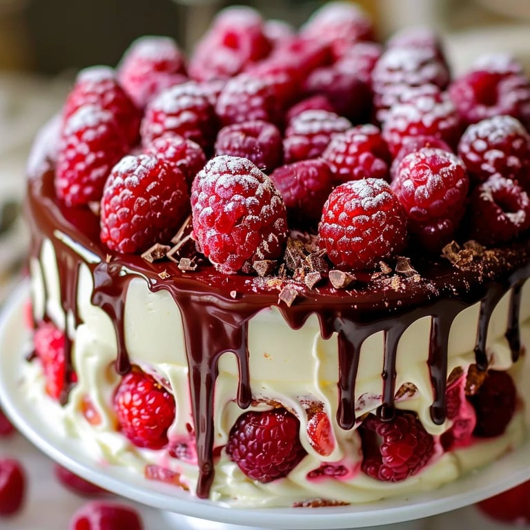 White Chocolate Raspberry Cake
