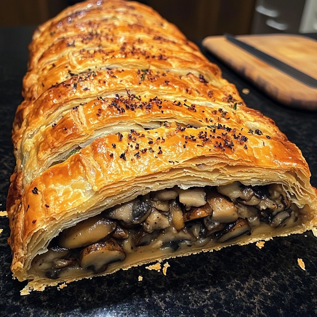 Mushroom Wellington with Rosemary and Pecorino