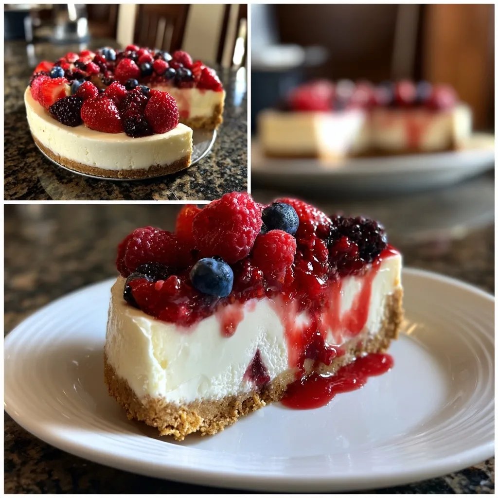 No Bake Berry Cheesecake