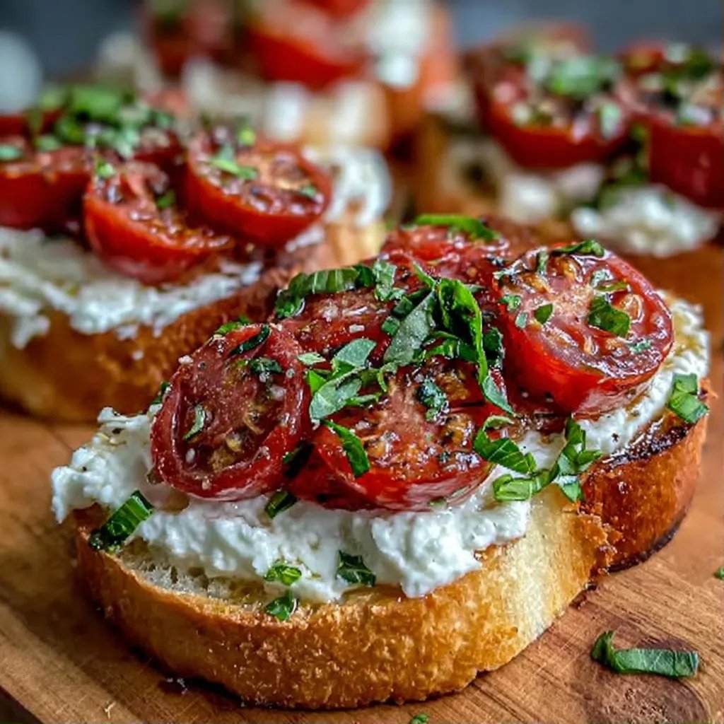 Tomato Basil Ricotta Toast