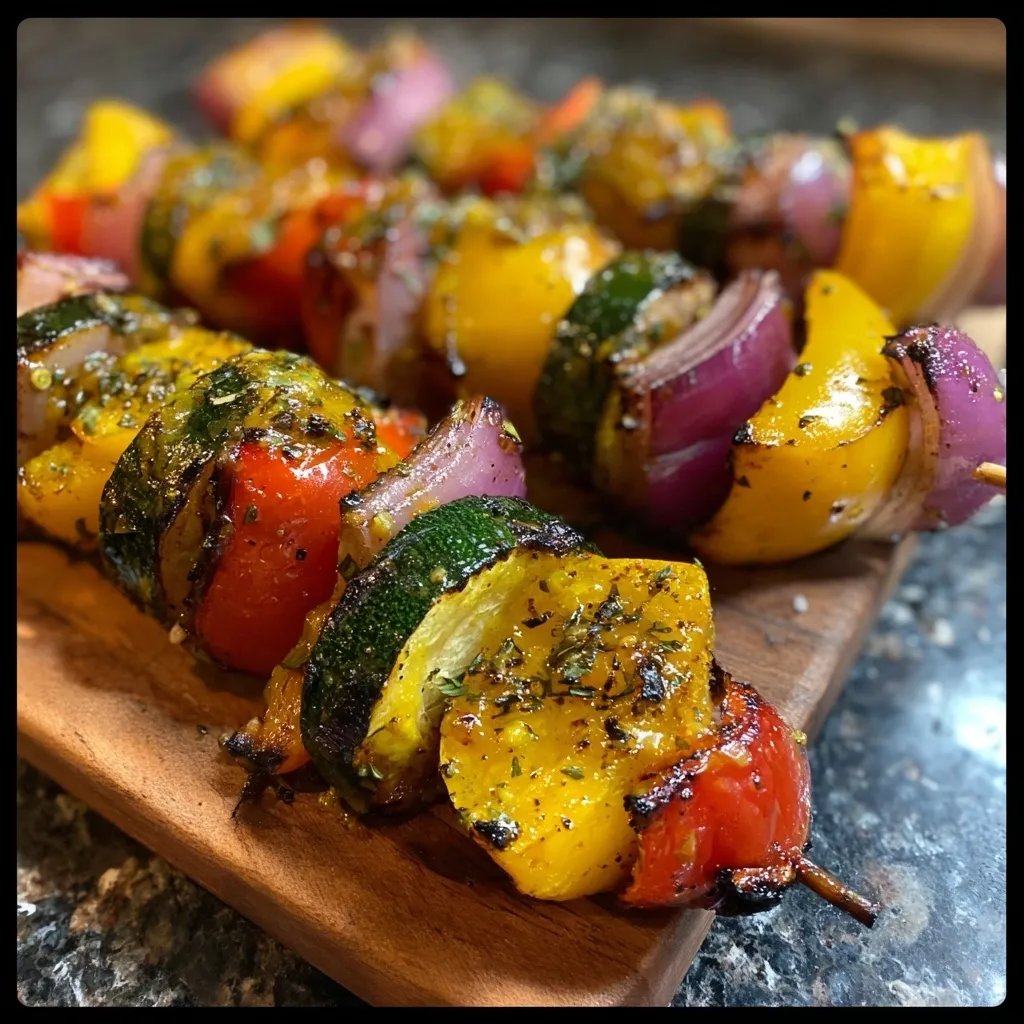Grilled Lemon Veggie Skewers