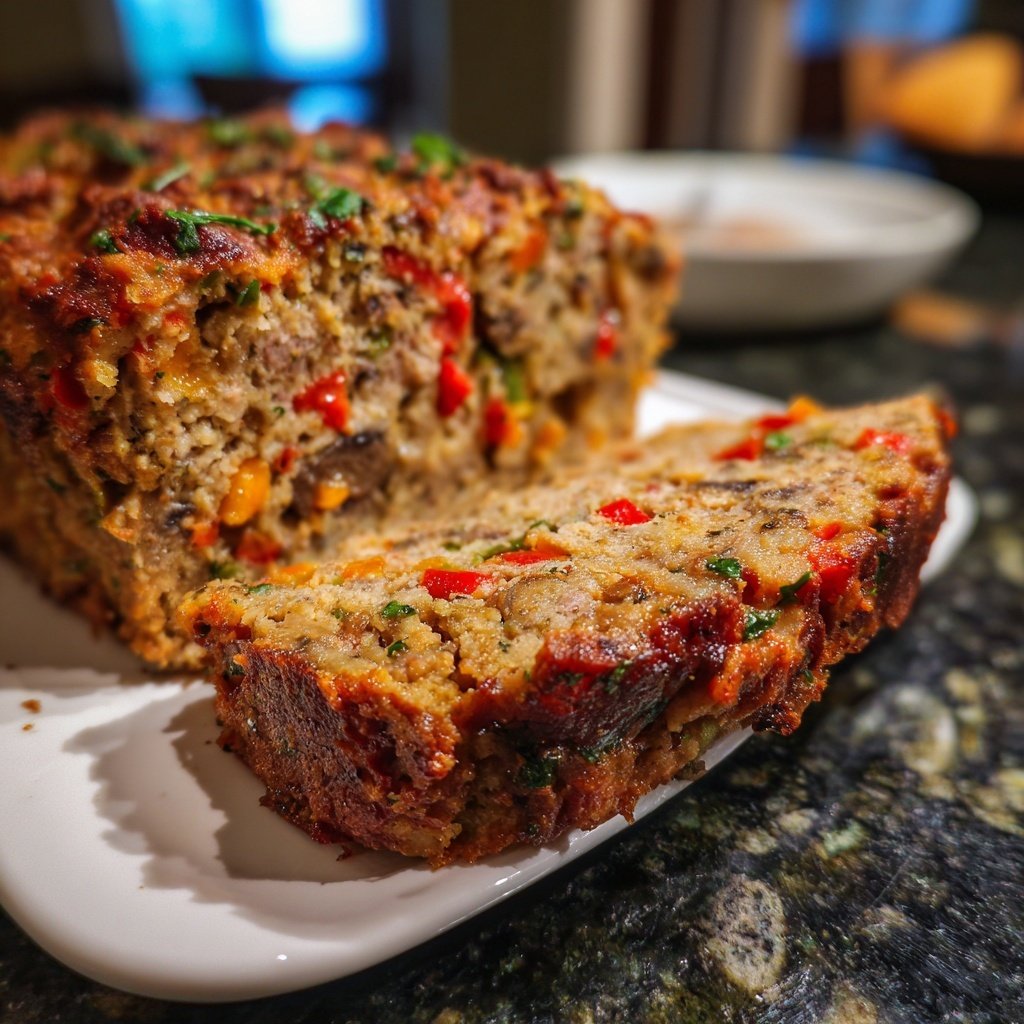 Savory Veggie Meatloaf Loaf