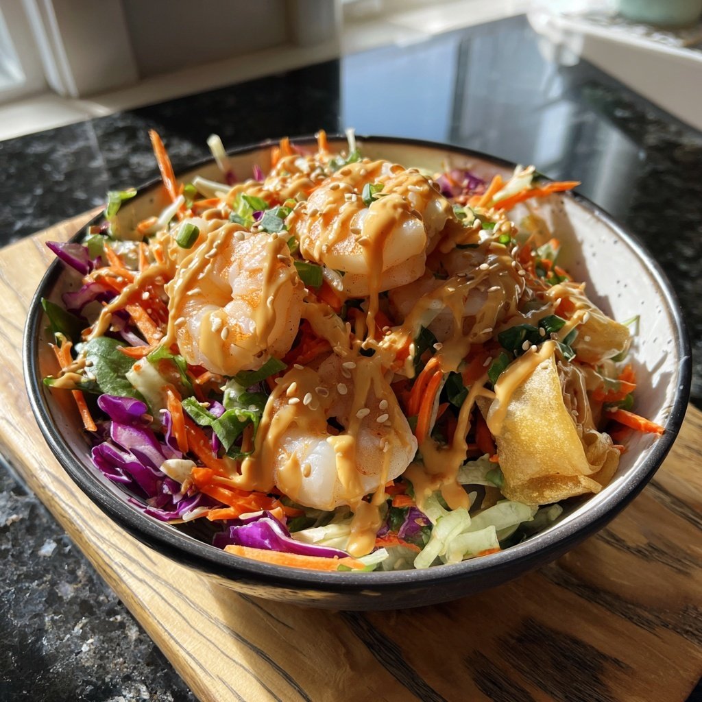 Spring Roll Bowl with Peanut Sauce